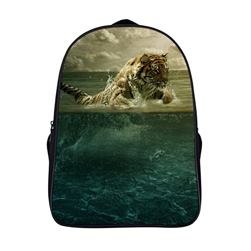 Sac d'école enfants tigre grand sac à dos de voyage pour collège