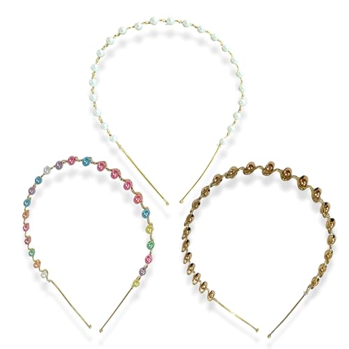Image of Pearl Beads Hair Band with Zig Zag Model for Kids Women and Girls Hair Band (COMBO, Pack of 2)