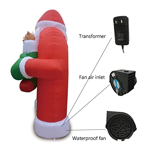 Santa Claus And Gift Socks Inflatable Arch, with