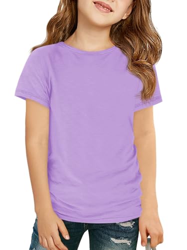 Image of Haloumoning Girls Short Sleeve T Shirts Kids Summer Crewneck Tops