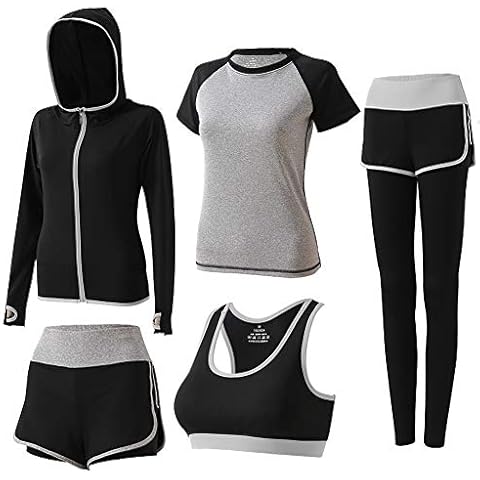BOTRE Conjunto Deportivo para Mujer, 5 Piezas Cover