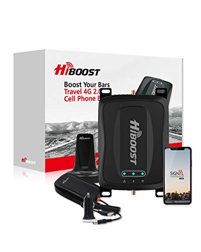 HiBoost Cell Phone Signal Booster for Car, SUV, Van. APP fine Tune MAX