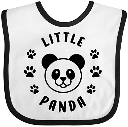 inktastic Little Panda Baby Bib White and Black 30fbb