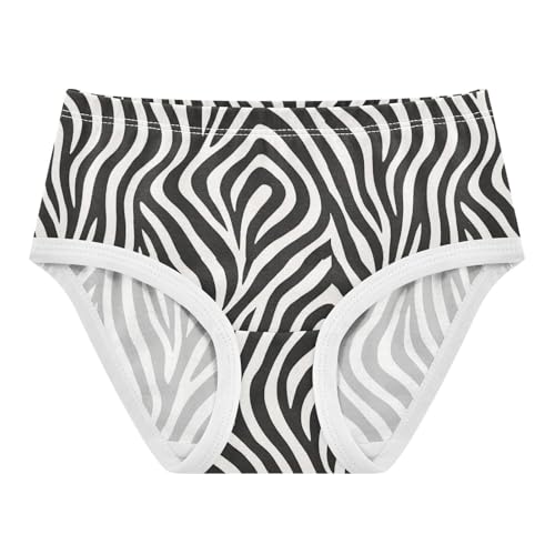 Joisal Black White Zebra Stripes Panties for Girl Toddler Underwear Floral Cotton Personalized Underpants Briefs 2t