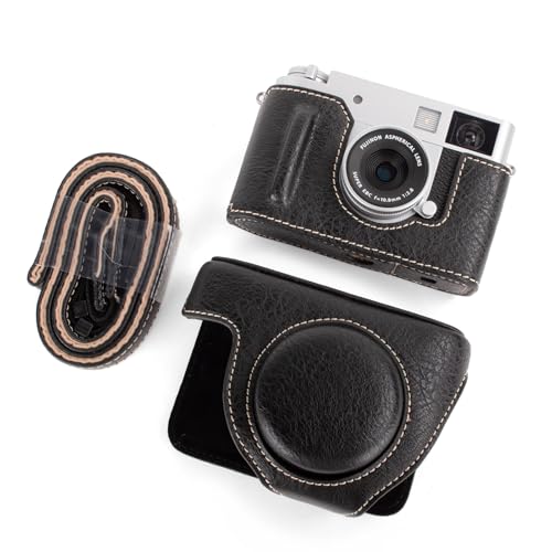 Funda para cámara Rieibi x-half en cuero PU negro miniatura 1