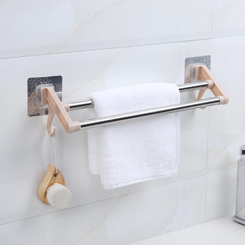 Barre de serviette rotative en acier inoxydable à double support mural - 2