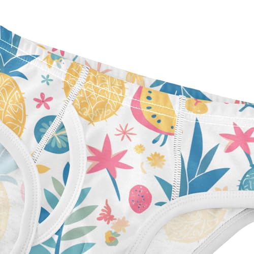 KLL Colourful Tropical Fruits Toddler Boys Soft Nighttime Underwear Breathable Children Undies4
