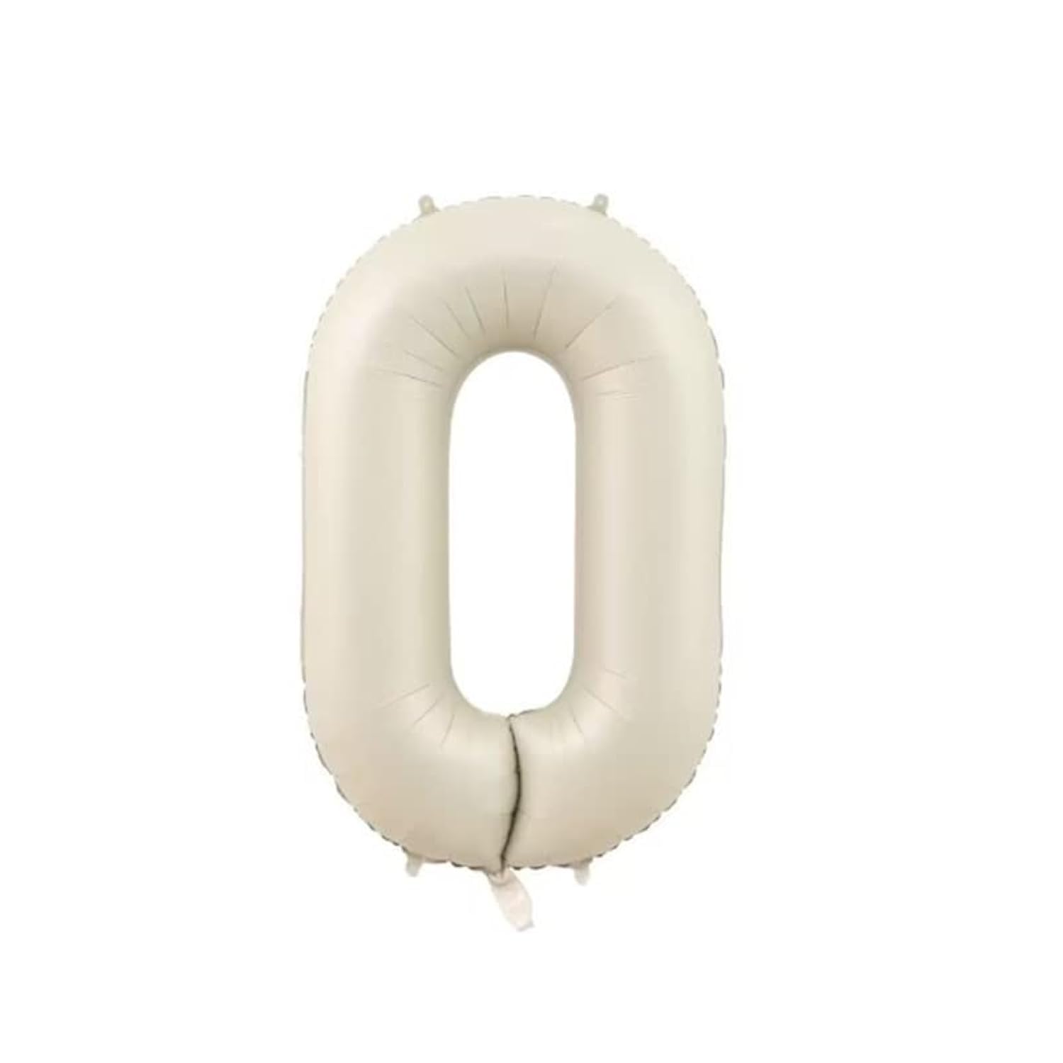 Number Balloon Caramel Beige, 100 cm Large Cream White Foil Balloon Number, 40 Inch Number Balloon, Helium Balloon, Balloon 0-9th for Years Girls Baby Shower Birthday Decoration Anniversary (Beige, 0)