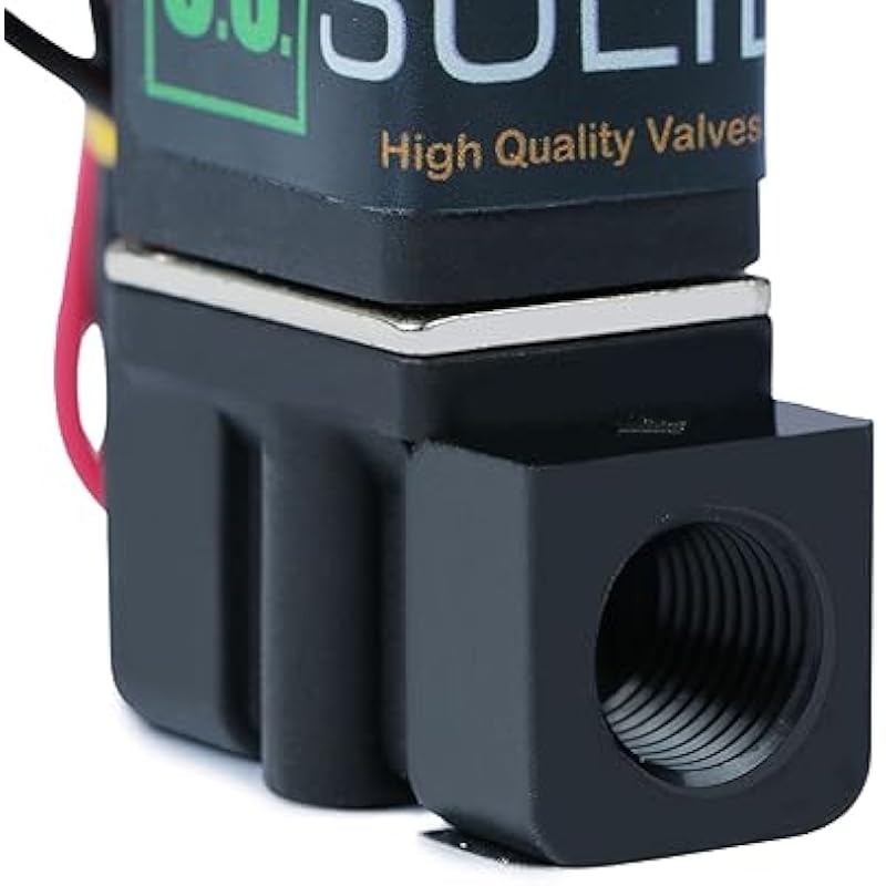 U.S. Solid Solenoid Valve 1/4 Normally Closed (N.C.) 12VDC Nylon (NEW Improved Crack-resistant Polymer) Blue Cap 1/4 inch 상세이미지 4