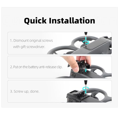 Image of Avata 2 Battery Anti-Release Buckle, Battery Holder Clip for DJI Avata 2 FPV Drone, Battery Anti-Falling Protection Guard Fixator Anti-Lost Fastener for DJI Avata 2 Accessories, black