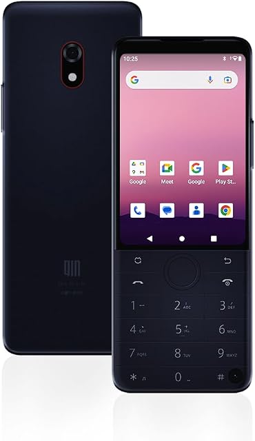 QIN F22Pro Small Smart Mobile Phones With Large 3.54 Touchscreen, 4G Unlocked Dumb Smartphones/4+64GB Storage/Android12 Simple Basic Black Phones With Whatsapp for Minimalist