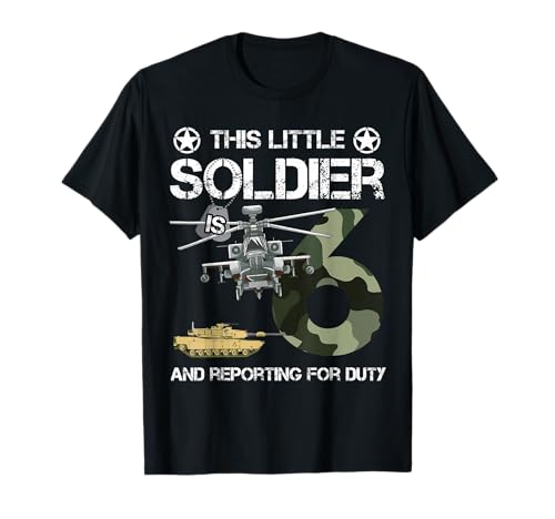 Famille militaire militaire sur le thème de l'armée de 6 ans T-Shirt