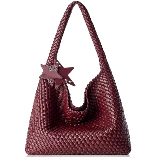 Image of Woven Tote Bag for Women, Shoulder Handbags, Beach Hobo, Handwoven Satchel Underarm Bag, Top-Handle Bag With Purses