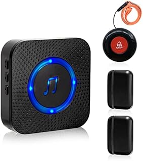 Wireless Caregiver Pager Call Button ,Sanjie Door Alarms for Dementia Patients/Kids Safety/Home Security,Door Sensor Alarm for Elderly/Business/Home/Store/Mailbox ,1000Ft Long Range Volume Adjustable