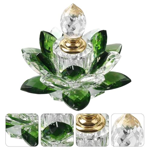 Flacon de Parfum Cristal Vert Haut de Gamme Rangement d'Huile Fine - 7