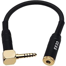 CESS-247 Right Angle 4.4mm Extension Cable, 4.4mm Female to Male for Headphone, 6-Inch