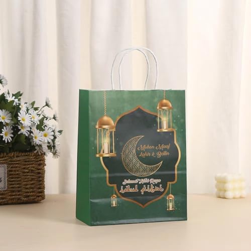 Sac Eid Mubarak en papier poignées lot de 24 - 4