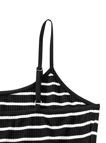 Image of Hilinker Womens Graphic 2 Piece Pajama Set Summer Cute Crop Cami and Shorts Ribbed Lounge Sets