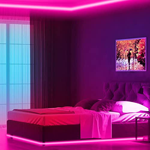 Hotran Neon Led Strip Light, 16.4Ft Pink 12V Neon Rope Light, Waterproof Flex Cuttable Silicone Strip Light For Indoor Outdoor Decoration (Power Adapter No Included) #TOP5