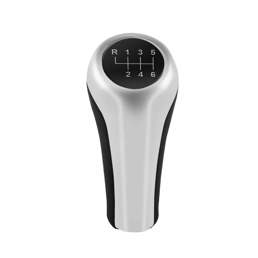 Keenso Popular Shift Knob Head, 6 Speed Car Manual Gear Shift Knob Stick Head For E36 E46 E39 E34 Z3 E90 E91 E92 X1 X3 X5 E46 Shifter 6