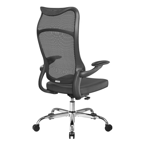 Ximstar Silla De Oficina, Silla De Escritorio Ergonómica Con Soporte Lumbar, Silla De Ordenador Con 3d Reposabrazos Para Despacho, Con Ruedas, Carga 150 Kg, Negra