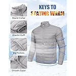 COOFANDY Mens Puffer Jacket Packable Lightweight Jackets Winter Coat Windproof Zipper Down Jacket - Image 3