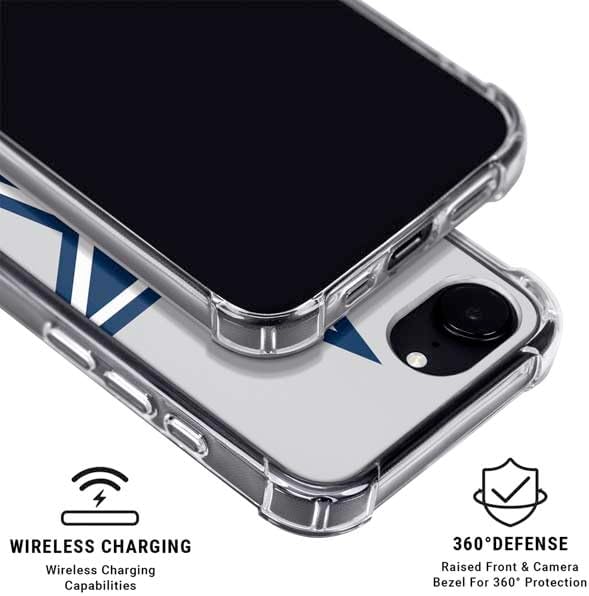 Skinit Clear Phone Case Compatible with iPhone 16e - Officially Licensed NFL Dallas Cowboys Large Logo Design