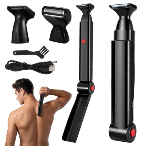 Afeitadora eléctrica inalámbrica para hombres con mango largo que evita cortes en la piel