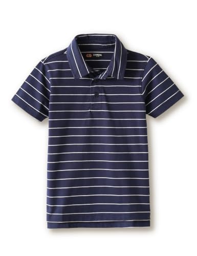 Image of Amazon Brand - Symbol Boys Soft Cotton Rich Jersey Striped Polo Shirt