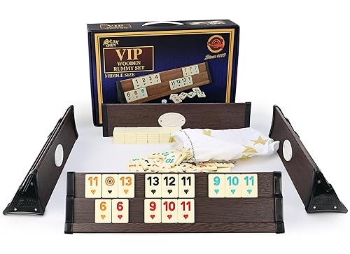 Star SEMUS Wooden Rummy Compact Okey - Juego de fichas de melamina (oscuro)