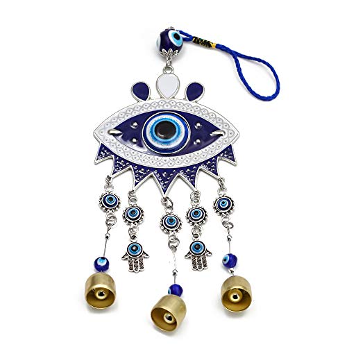Hallwayee Vintage Creative Evil Eyes Wall Pediments Retro Wind Chimes Owl Wind Bells Handcraft Hanging Decoration For Car Kitchen Home Garden Patio Office (Devil's Eyes) #TOP3