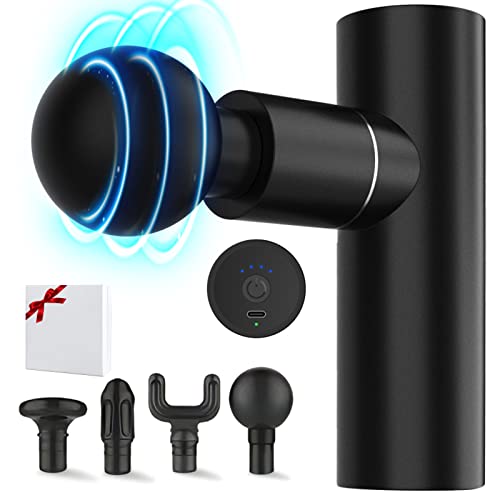 MPDPOW Mini Massage Gun, Massage Gun Deep Tissue, Upgrade Powerful Portable Percussion Muscle Massage Gun for Athletes, Back Massager Gun Handheld for Back Neck Shoulder Body Pain, Gifts for Him/Men