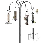 Bird Feeders Hanging Station, 225cm Extra Tall Bird Feeding Stations Heavy Duty for The Garden Free Standing Bird Feeder Pole Stand and Hangers Shepherds Crook