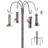 Bird Feeders Hanging Station, 225cm Bird Feeder Stand, Free Standing Heavy Duty Metal Bird Feeding Pole and Hangers, Extra Tall Shepherds Crooks Hooks for The Garden Decorations - Image 1