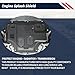 Promrmr Aluminum-Magnesium Alloy Engine Splash Shield Guard for Ford Focus ST RS/C-Max 2013-2018 Lightweight Heavy-Duty Skid Plate w/Extended Cover, Service Holes & Vent Design - Rustproof