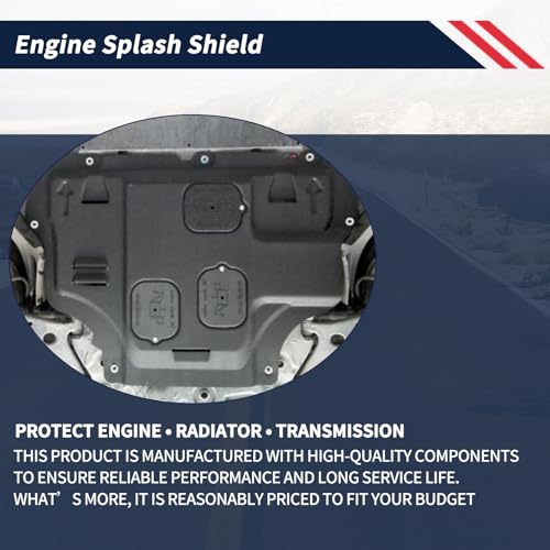 Promrmr Aluminum-Magnesium Alloy Engine Splash Shield Guard for Ford Focus ST RS/C-Max 2013-2018 Lightweight Heavy-Duty Skid Plate w/Extended Cover, Service Holes & Vent Design - Rustproof by Promrmr - Image 5