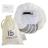 Organic Bamboo Nursing Pads - 14 Washable and Reusable Breastfeeding Pads with Laundry and Travel Bag.