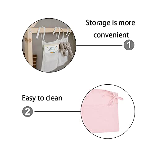 JiaerlZeki Storage Bag Multifunctional Hanging Storage Sack Baby Bed Hanging Bag for Diaper Wrap Towel Baby Toys Bedroom - Image 4