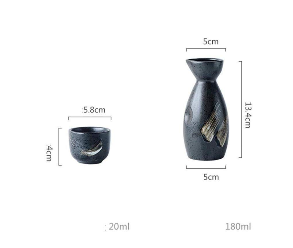 Ensemble de 5 Tasses à saké en Porcelaine peintes à la Main, Design Traditionnel, Tasses en céramique, Verres à vin artisanaux, adaptés au Lave-Vaisselle et au