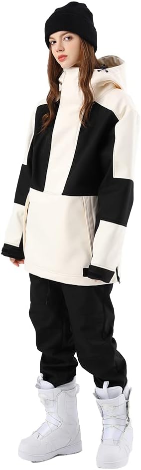 SEARIPE Women Ski Jacket and Pants Set Couples Windproof Ski Suits Mens Waterproof Two Piece Snowsuits for Winter Sports