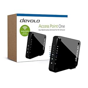 devolo Access Point One Multimedia Allrounder”Wifi Monster” (WLAN AC tot 1733 Mbit/s, 1x High Speed Gigabit poort, 4x Ethernet Ports), zwart
