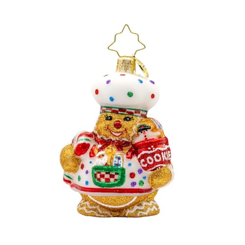 Christopher Radko Hand-Crafted European Glass Christmas Tree Decorative Ornament, Sugary Chef Gem