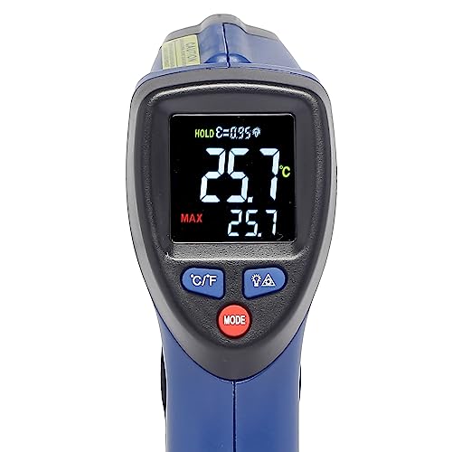 Image of BEETECH Industrial Infrared Thermometer -50C TO 580C with circular laser technology, emissivity adjustable, multicolor display, fast response and backlight LCD display