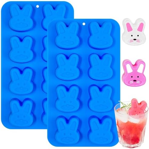 Amazon.com: Webake Bunny Ice Cube Molds, 8-Cavity Bunny Silicone Molds ...