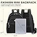 Mini Backpack for Women, Waterproof Stylish Daypack Purse Shoulder Bag, Small Lightweight Travel Backpack College, Ladies Gift Casual Daily Work, Black