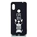 Produktbild Everainy Kompatibel für Xiaomi Redmi Note 6 Pro Hülle Silikon Bumper Gummi Kreativ Cover Hüllen Handyhülle Stoßfest TPU Stoßstange Schwarz Schutzhülle (Hund)