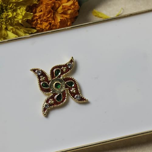Image of Satra Traders Swastik Sticker | Size : 1.5 Inch | 4 Pair