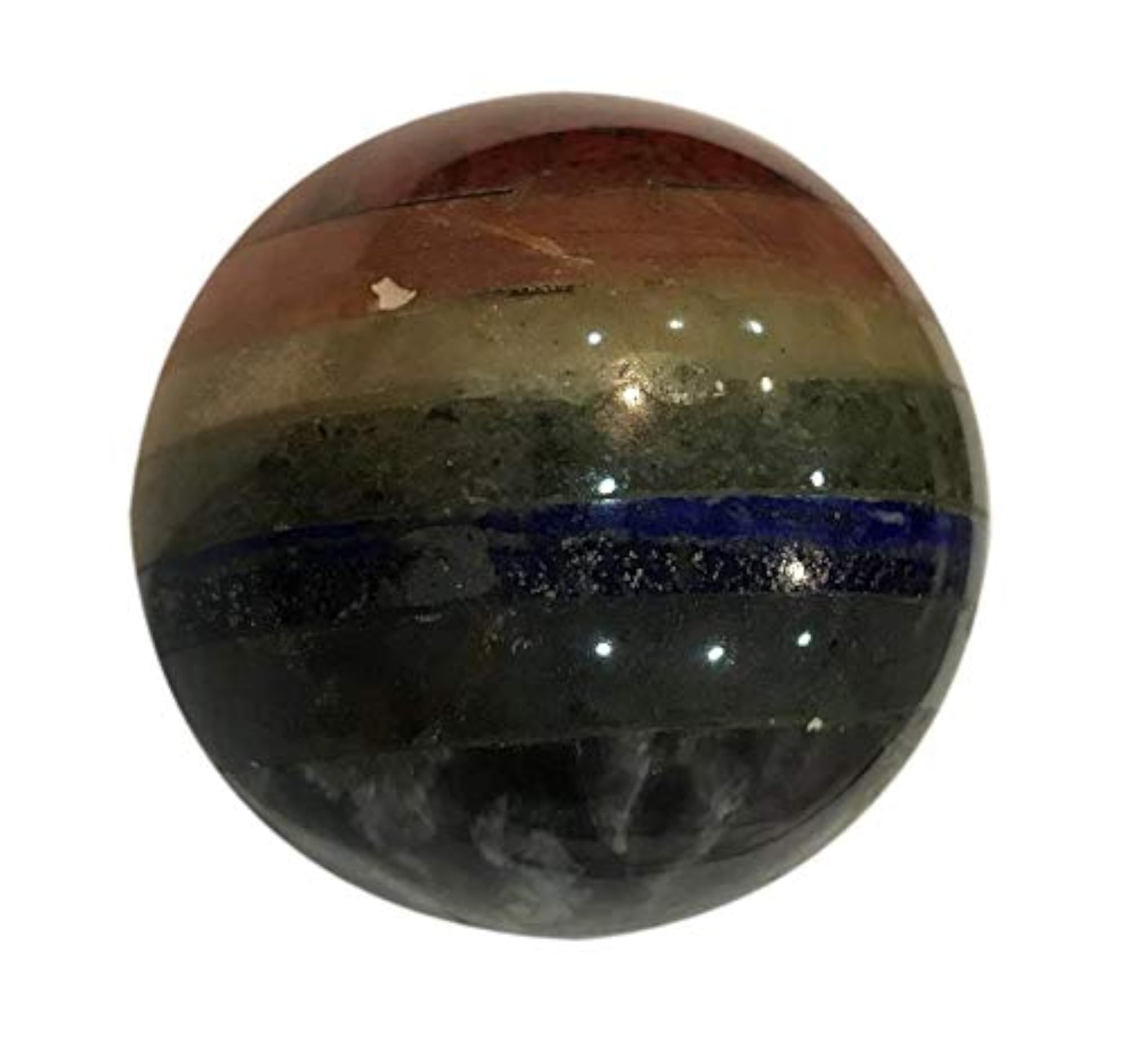 7 Chakra 50-55mm Natural Gemstone Sphere for Reiki & Feng Shui