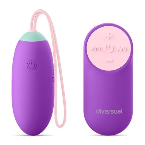 Diversual Eggo, Huevo Vibrador con Mando, Recargable USB (Purple)
