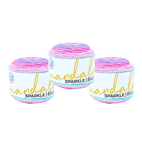 Image of (3 Pack) Lion Brand Yarn Mandala Sparkle Yarn, Draco